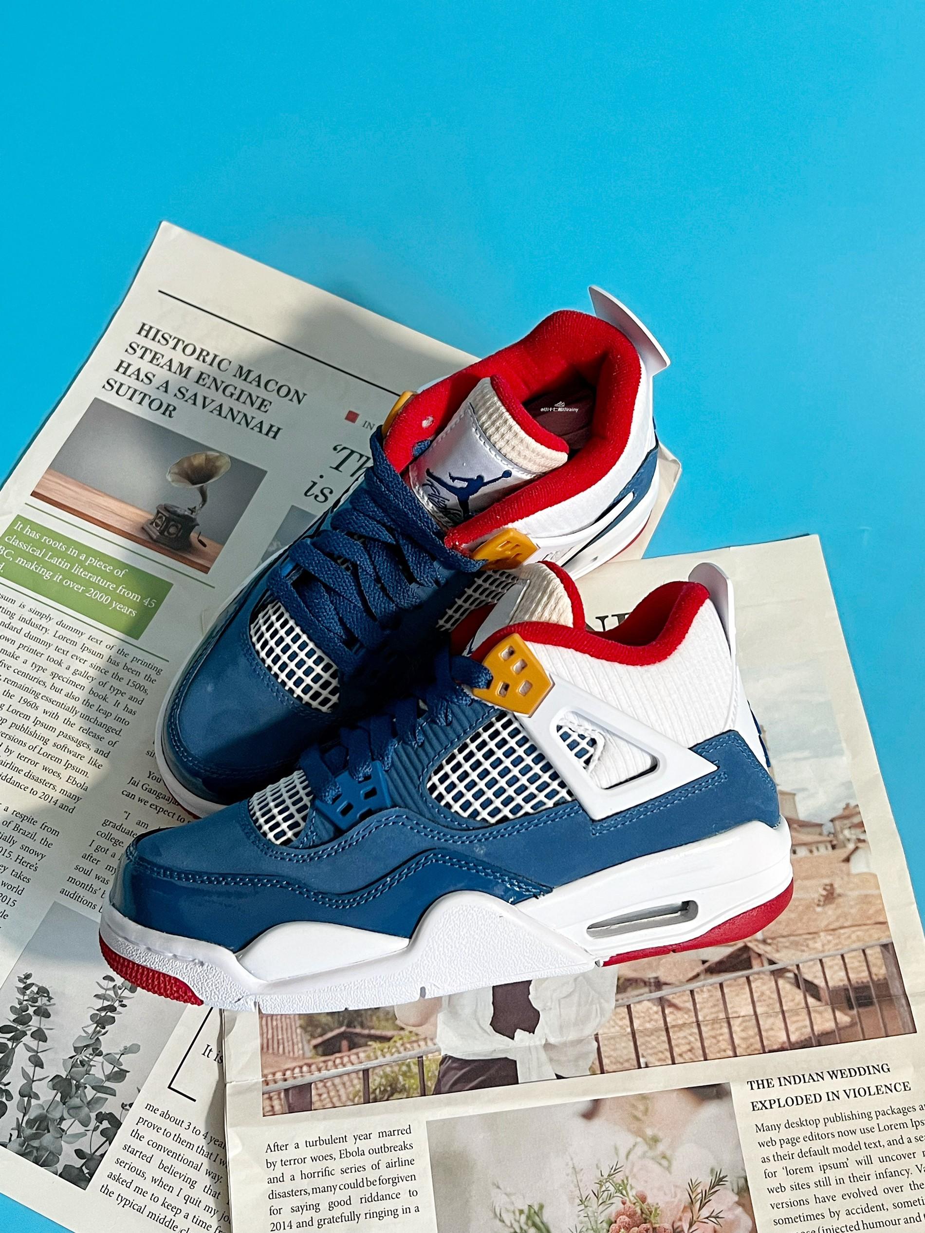 复古AJ4 | 小Union?AJ4多彩蓝白红